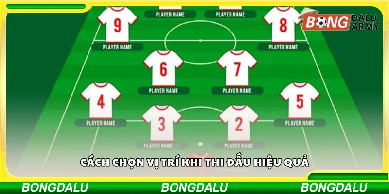 Cách chọn vị trí khi thi đấu hiệu quả